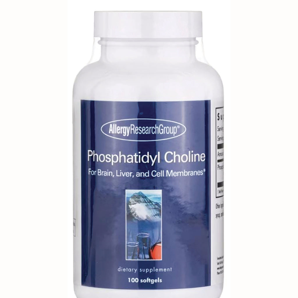ARG075 | AllergyResearchGroup Phosphatidyl Choline bottle front labeled dietary supplement 100 softgels - Thumbnail
