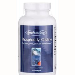 ARG075 | AllergyResearchGroup Phosphatidyl Choline bottle front labeled dietary supplement 100 softgels