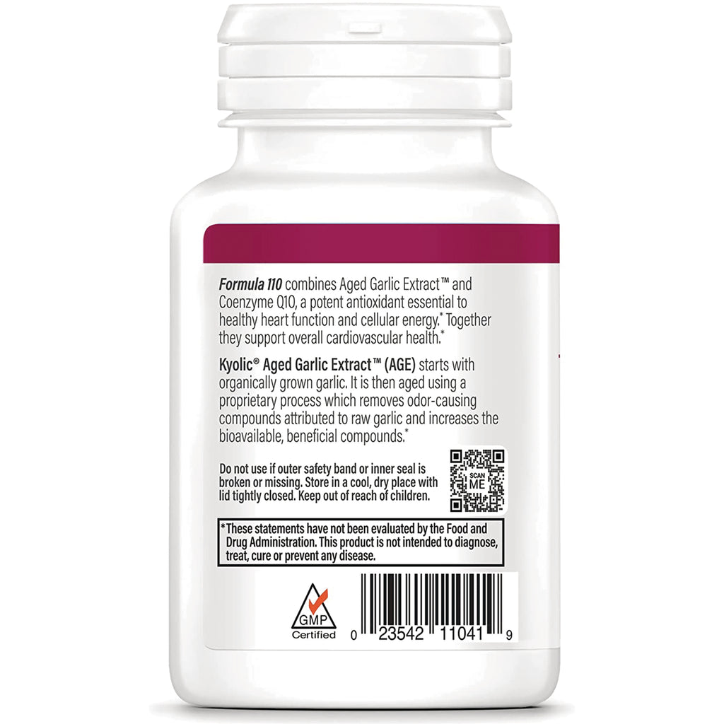 KY090 | back label of white supplement bottle showing product description, usage warnings, barcode and QR code - Thumbnail