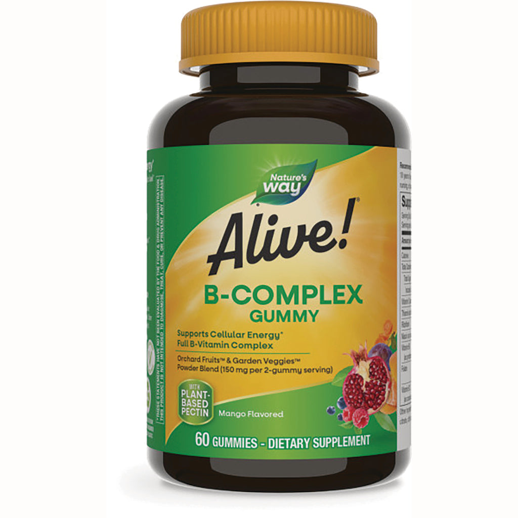 NW874 | Nature's Way Alive! B-Complex gummy bottle, mango flavored, 60 gummies - Thumbnail
