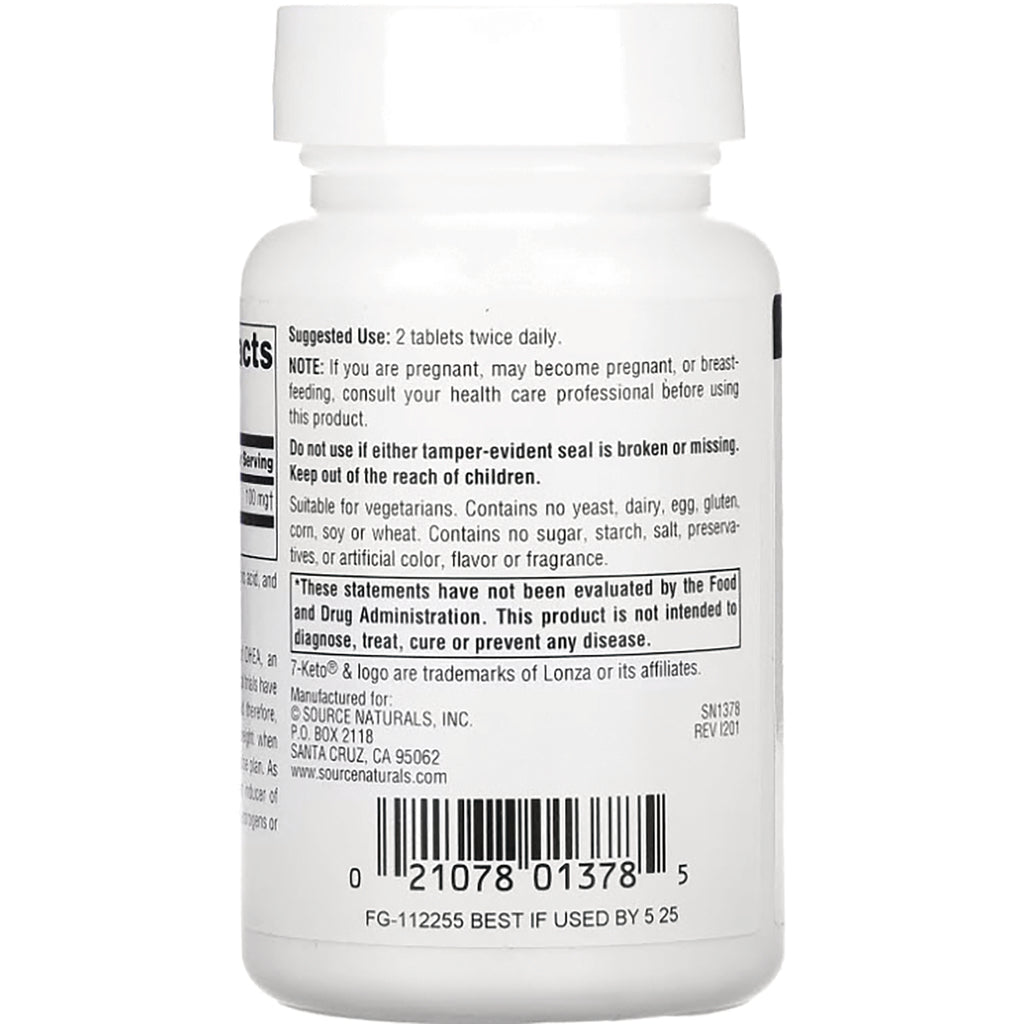 SN327 | Supplement bottle back label with suggested use, warnings, and barcode - Thumbnail