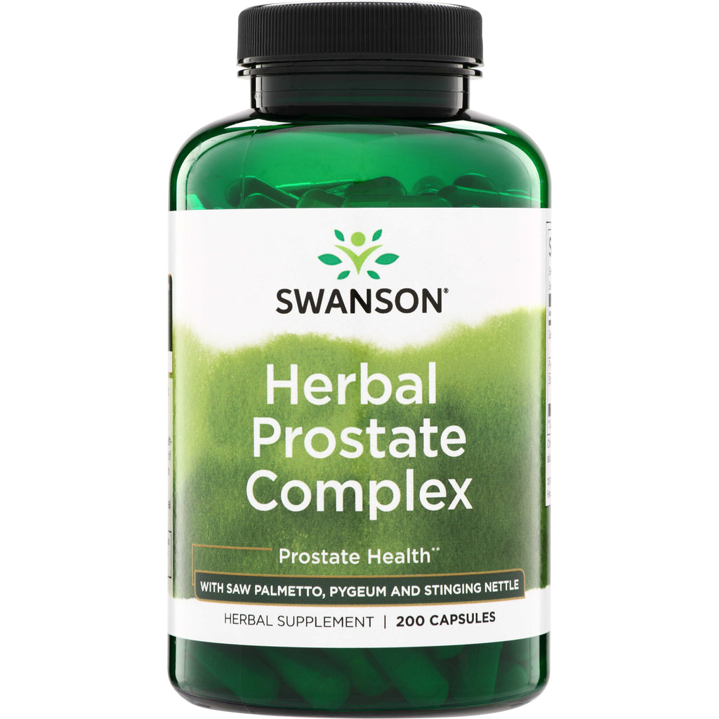 SW1684 | Swanson Herbal Prostate Complex, Prostate Health, with saw palmetto, pygeum and stinging nettle, 200 capsules - Thumbnail