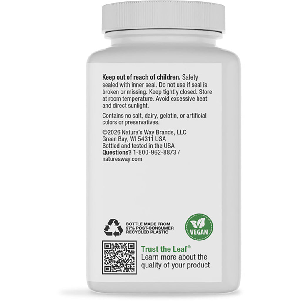 ET421 | back label of supplement bottle showing barcode and recycling icons - Thumbnail