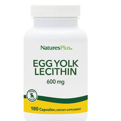 NTP015 | NaturesPlus Egg Yolk Lecithin 600 mg bottle front, 180 capsules dietary supplement