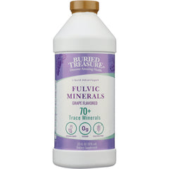 BTR026 | Buried Treasure Fulvic Minerals grape flavored 33 fl oz bottle labeled 70+ Trace Minerals