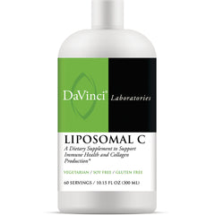 DVL009 | DaVinci Laboratories Liposomal C supplement bottle, 10.15 fl oz, 60 servings, vegetarian soy free gluten free