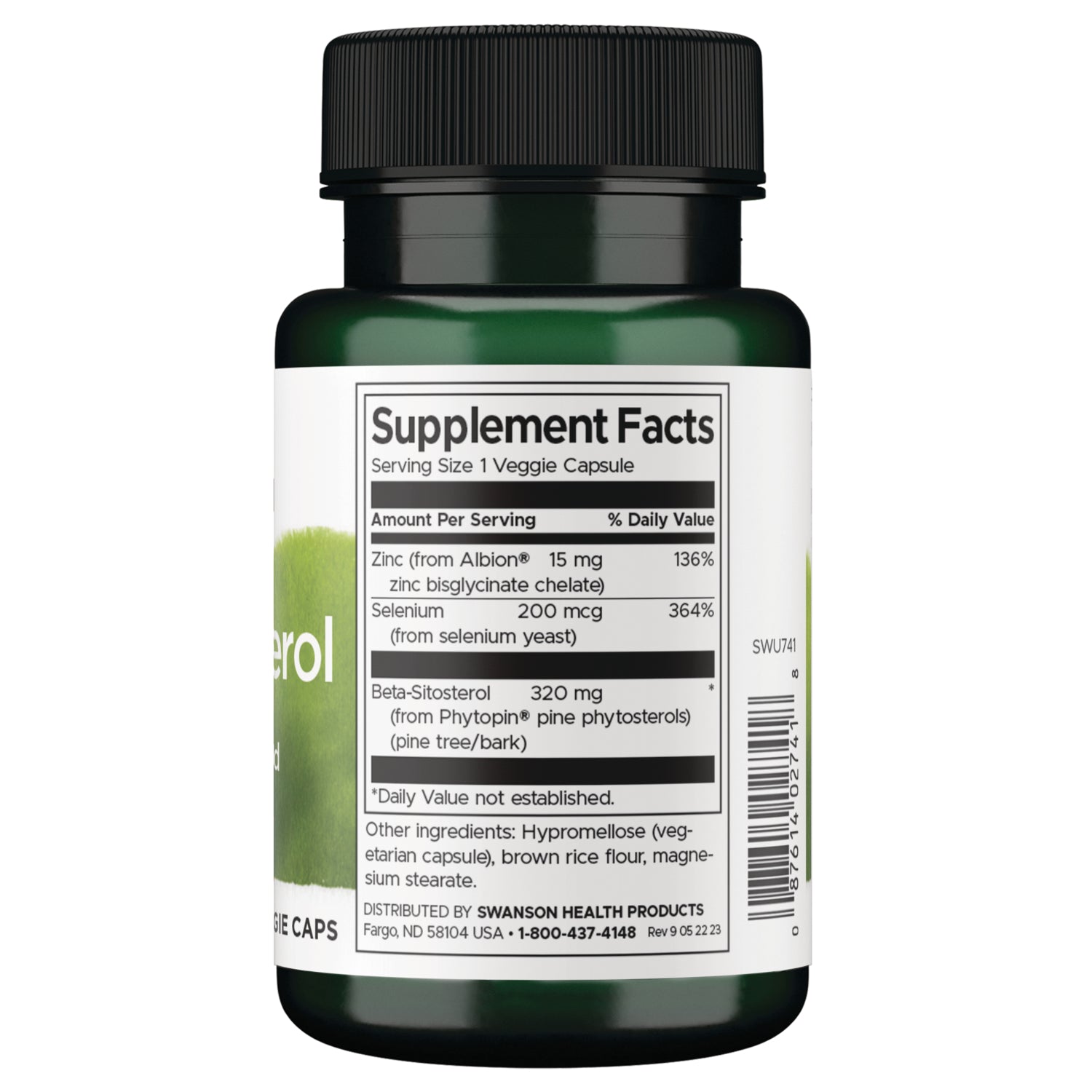 SWU741 | Back label with Supplement Facts