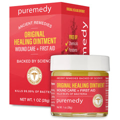 PRD003 | Puremedy Original Healing Ointment jar and box for wound care and first aid