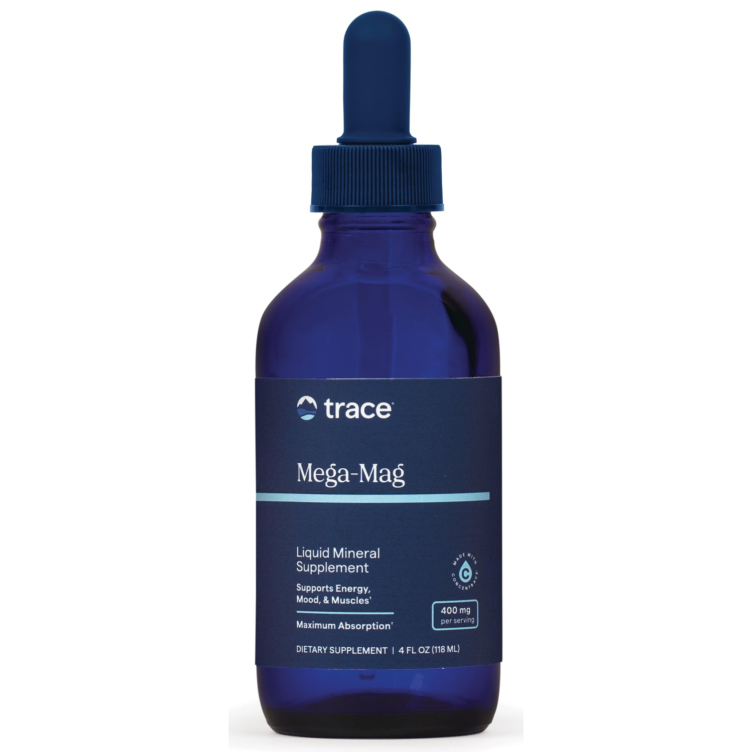 TM037 | Trace Mega-Mag liquid mineral supplement dropper bottle, 4 fl oz (118 mL)
