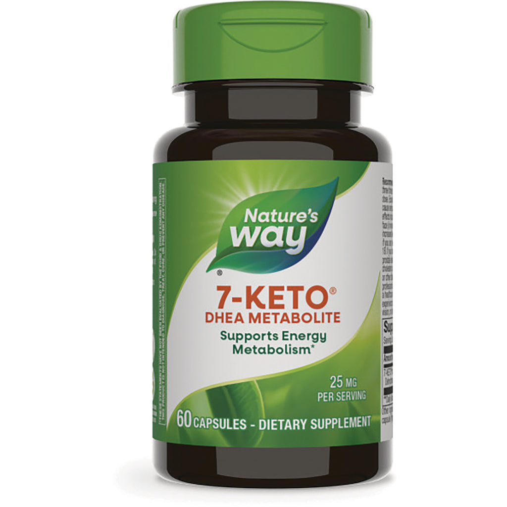ET219 | Nature's Way 7-KETO DHEA Metabolite supplement bottle, 60 capsules, 25 mg per serving - Thumbnail