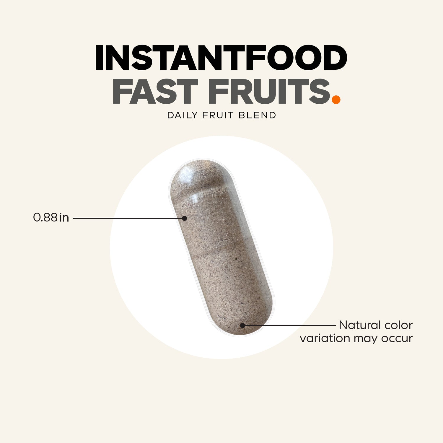 CDG012 | Daily Fruit Blend capsule with natural color variation