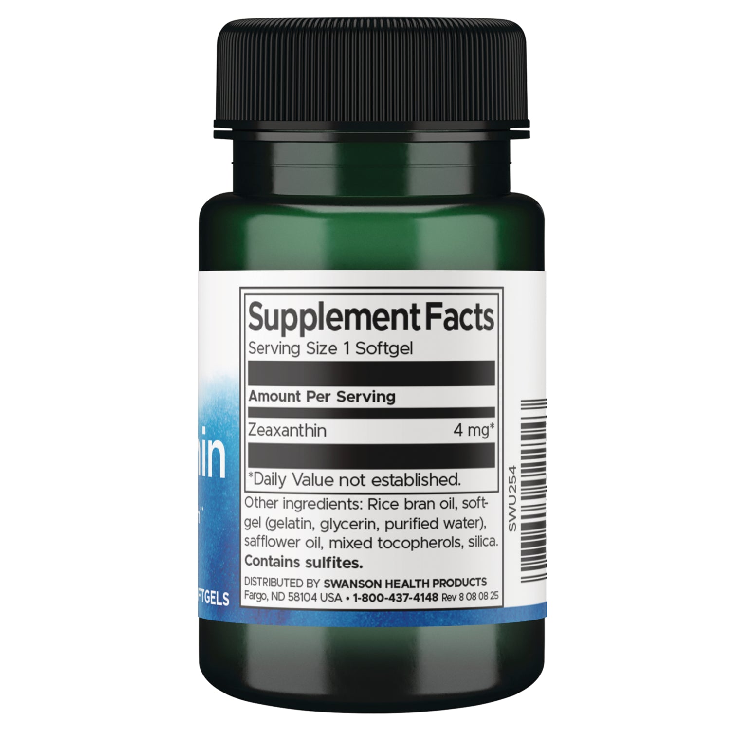 SWU254 | Supplement Facts: serving size 1 softgel