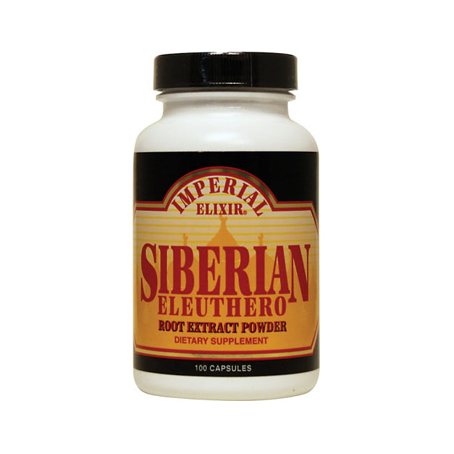 IE005 | Imperial Elixir Siberian Eleuthero root extract powder supplement bottle, 100 capsules