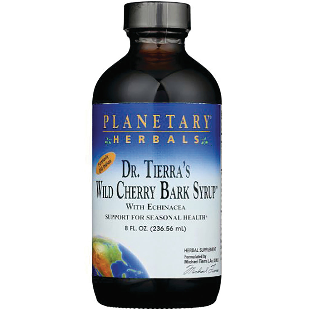 PF074 | Planetary Herbals Dr. Tierra's Wild Cherry Bark Syrup with echinacea, 8 fl oz bottle - Thumbnail