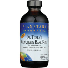 PF074 | Planetary Herbals Dr. Tierra's Wild Cherry Bark Syrup with echinacea, 8 fl oz bottle