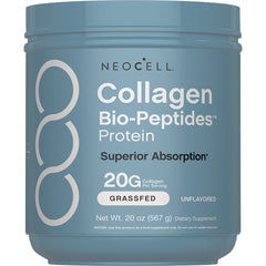 NEC046 | Blue Neocell Collagen Bio-Peptides protein tub labeled 20G per serving, grassfed, unflavored