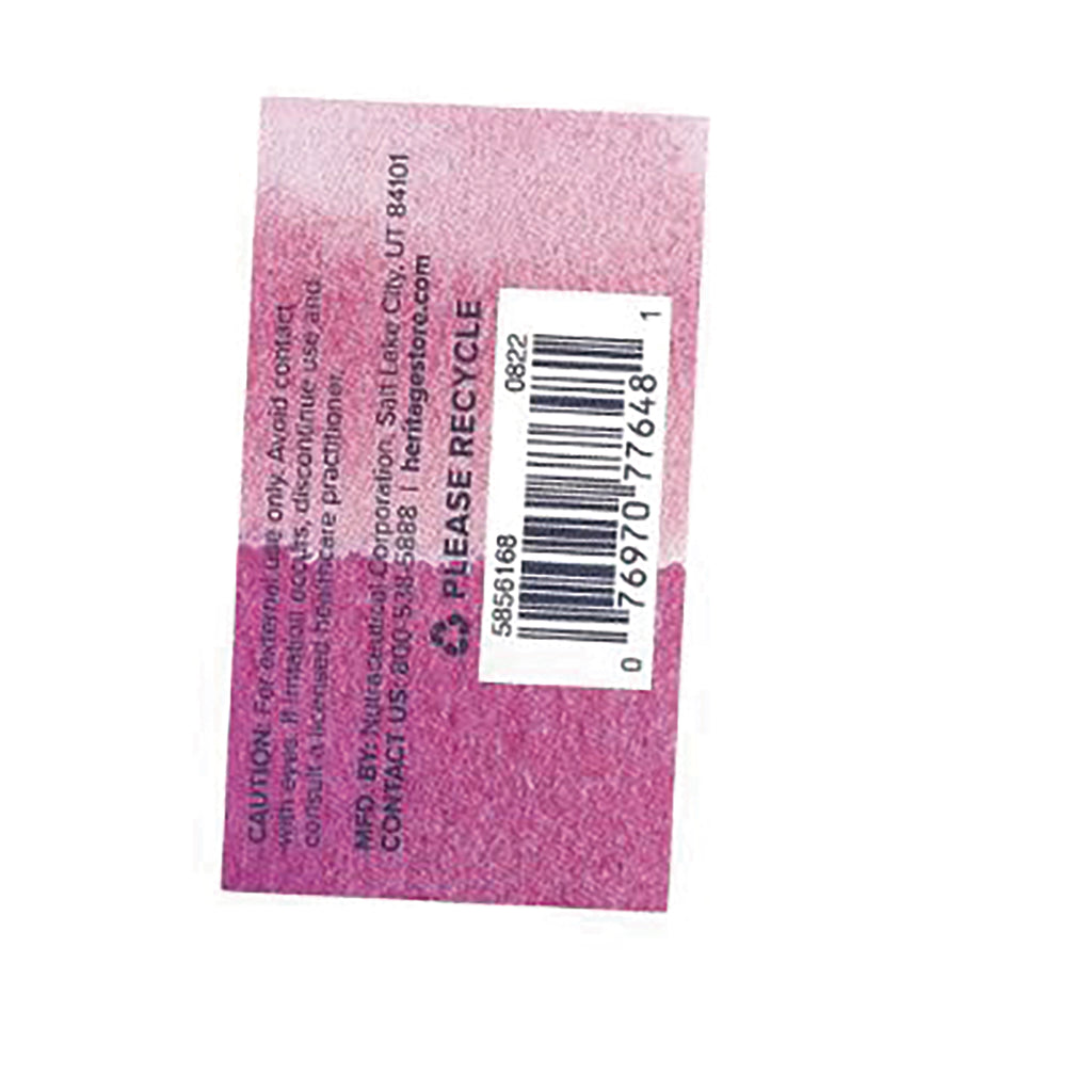 HTG020 | pink product back panel with barcode, recycling symbol and small caution and contact text - Thumbnail