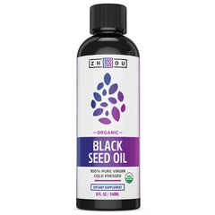 ZOU018 | Organic Black Seed Oil, cold-pressed, 8 fl oz bottle, USDA Organic