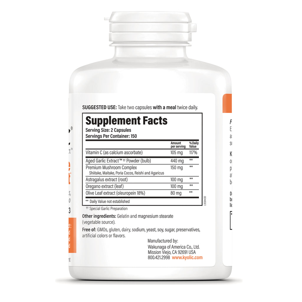 KY148 | Back label showing Supplement Facts panel and ingredients on a white supplement bottle - Thumbnail