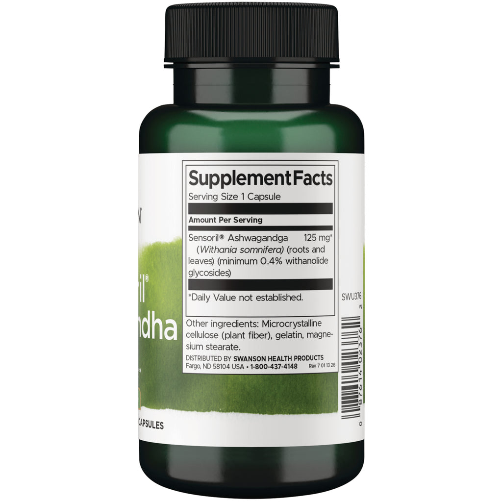 SWU376 | Back label with supplement facts and serving information - Thumbnail