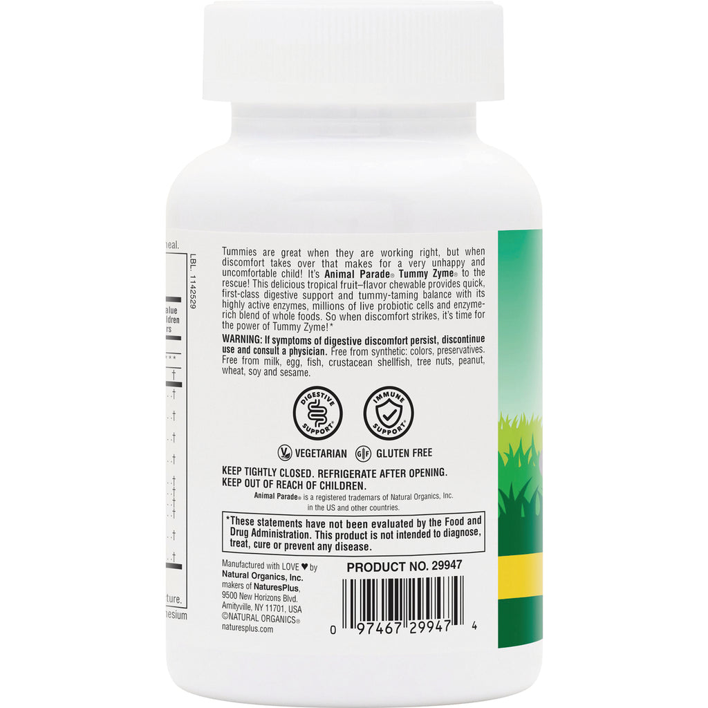 NTP139 | Back label of white supplement bottle with usage text, vegetarian and gluten free icons and barcode - Thumbnail
