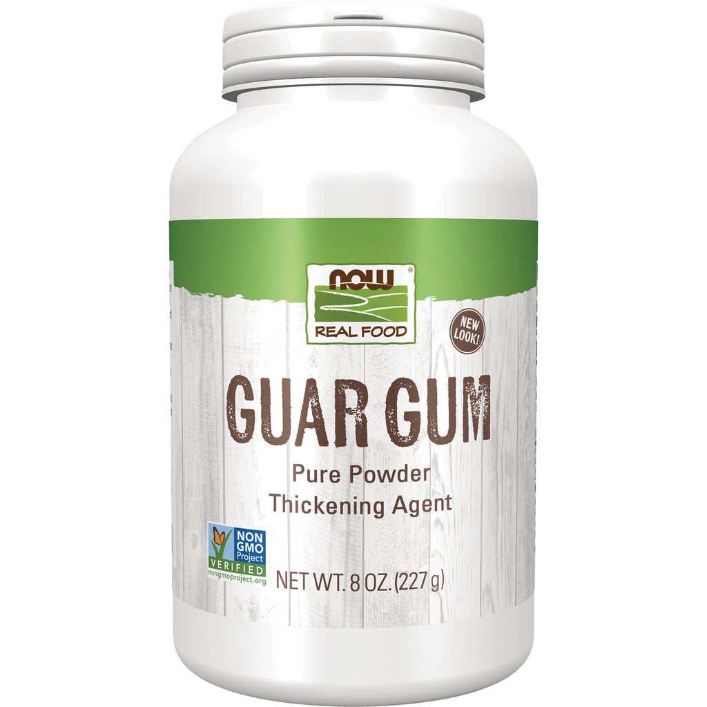 NWF1222 | NOW Real Food Guar Gum pure powder thickening agent 8 oz bottle Non-GMO Verified - Thumbnail