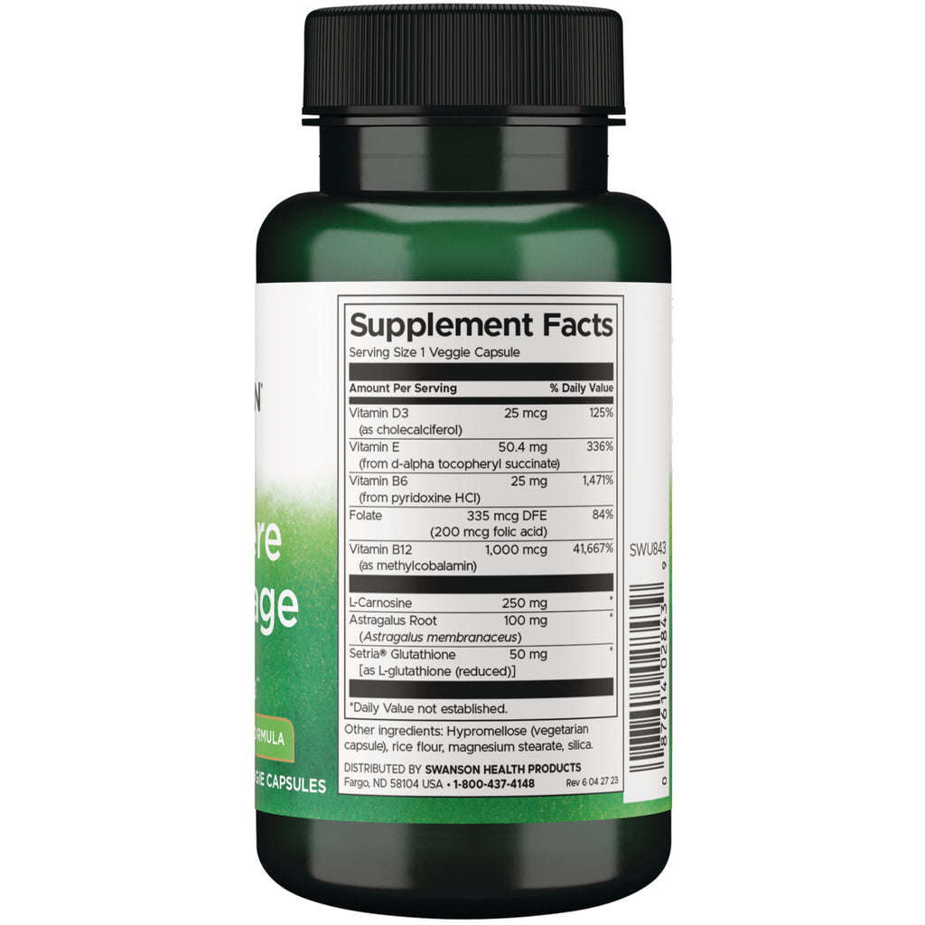 SWU843 | Back label with supplement facts and serving information - Thumbnail