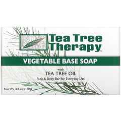 TTT002 | Tea Tree Therapy Vegetable Base Soap with Tea Tree Oil, face and body bar, 3.9 oz