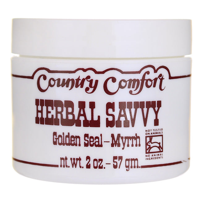 CTY005 | Country Comfort HERBAL SAVVY jar labeled Golden Seal - Myrrh, 2 oz
