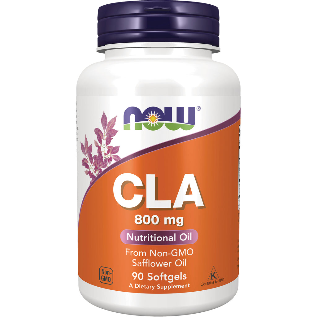 NWF039 | NOW CLA 800 mg nutritional oil, orange label bottle, 90 softgels - Thumbnail