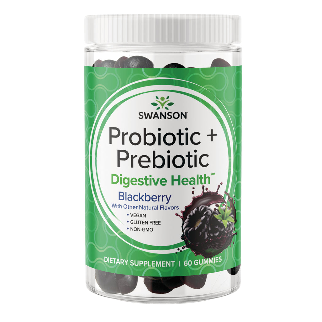 SW1821 | Swanson Probiotic + Prebiotic Gummies - Blackberry - Thumbnail