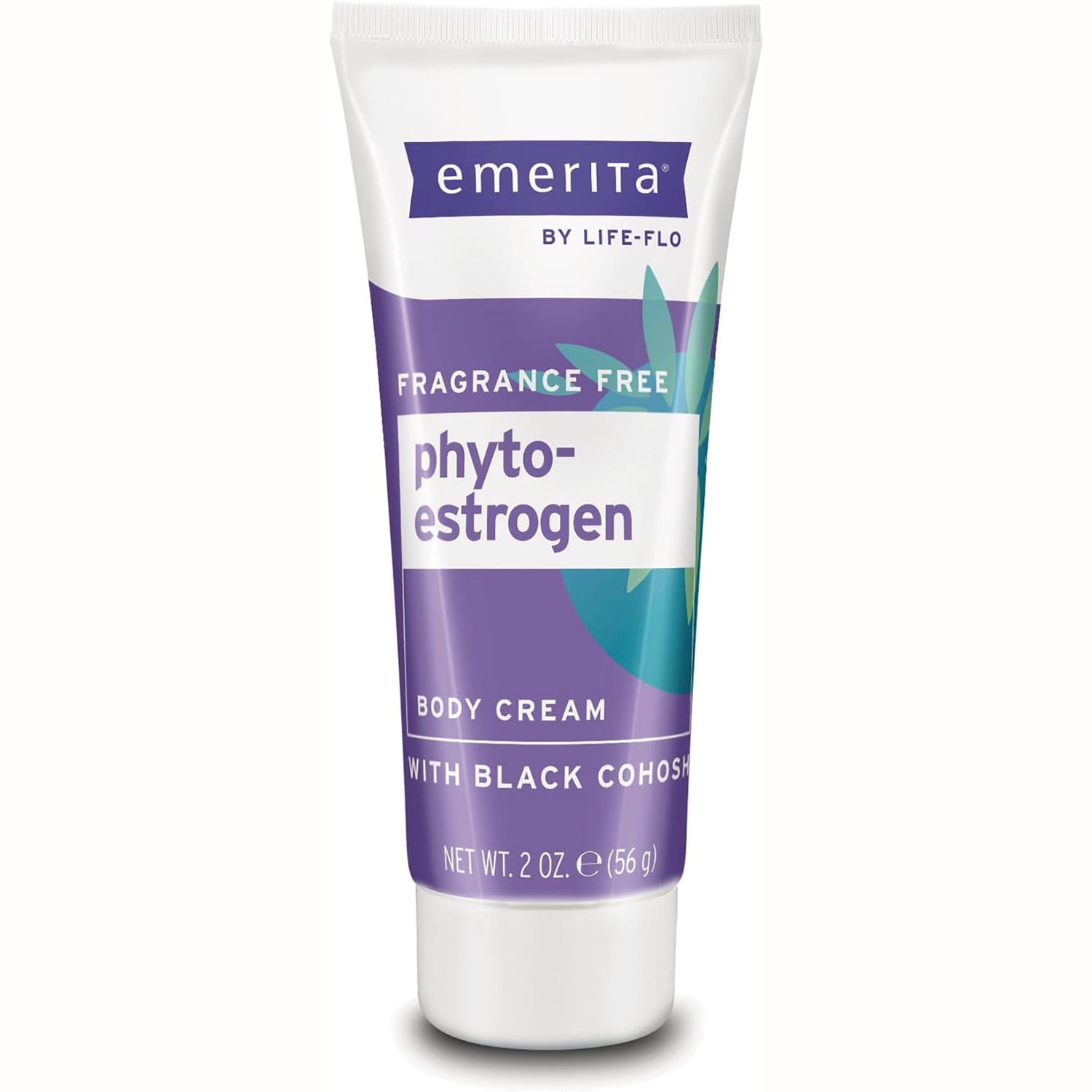 EMR011 | Emerita phyto-estrogen body cream tube, fragrance free with black cohosh, 2 oz