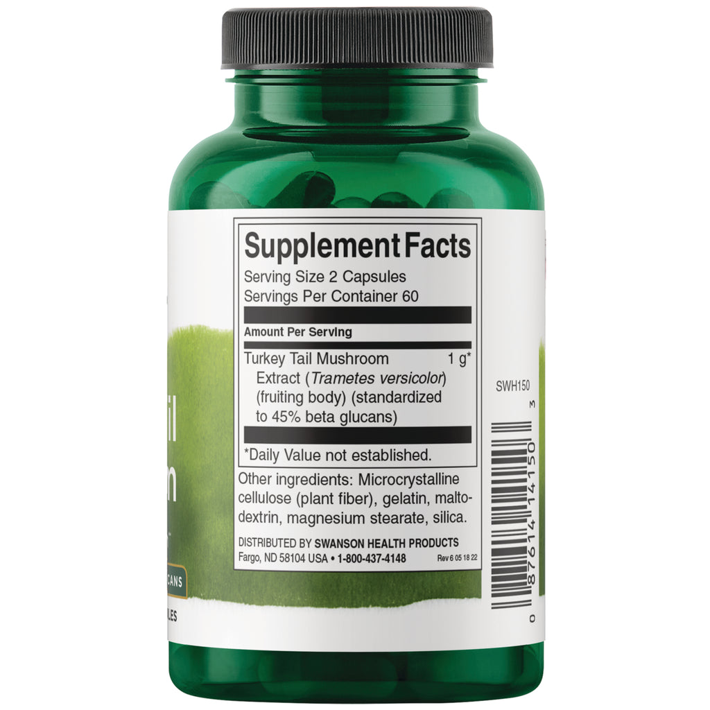 SWH150 | Back label with supplement facts and serving information - Thumbnail