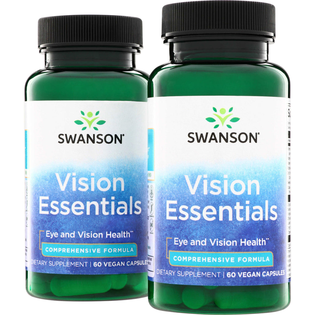 SWC098 | Swanson Vision Essentials bottles labeled Eye and Vision Health, 60 vegan capsules - Thumbnail