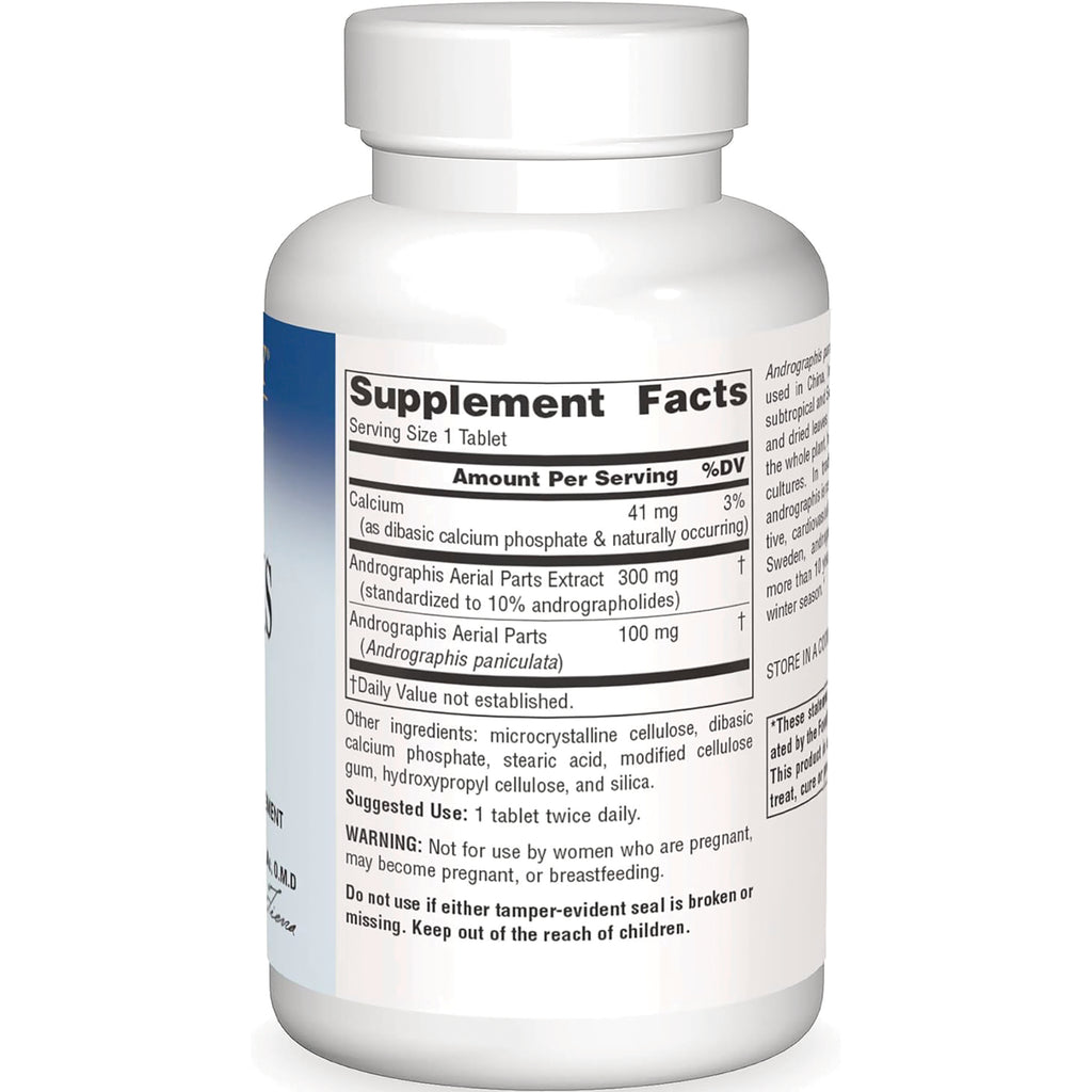PF054 | back of white supplement bottle showing Supplement Facts panel, ingredient list, suggested use and warning - Thumbnail