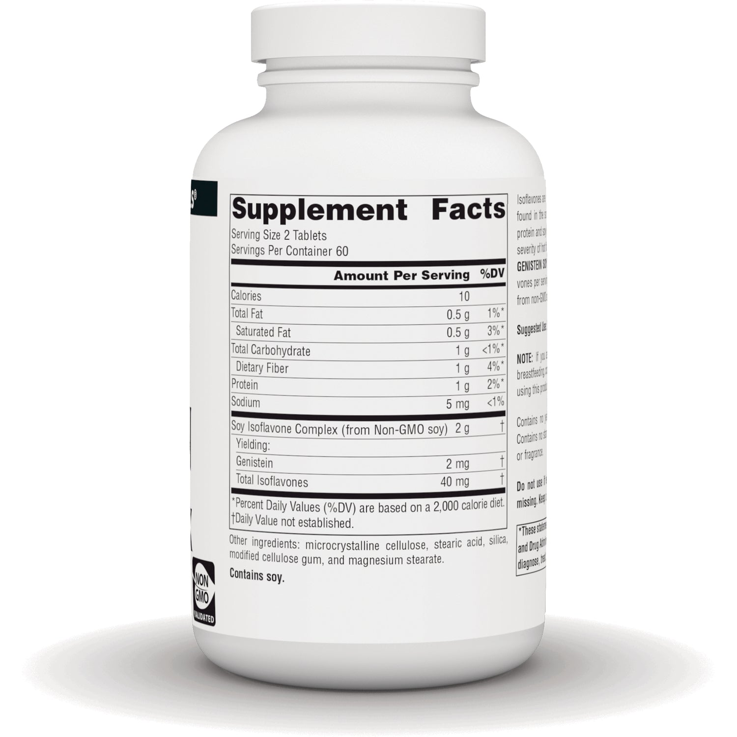 SN241 | Supplement Facts panel on supplement bottle label (back view)