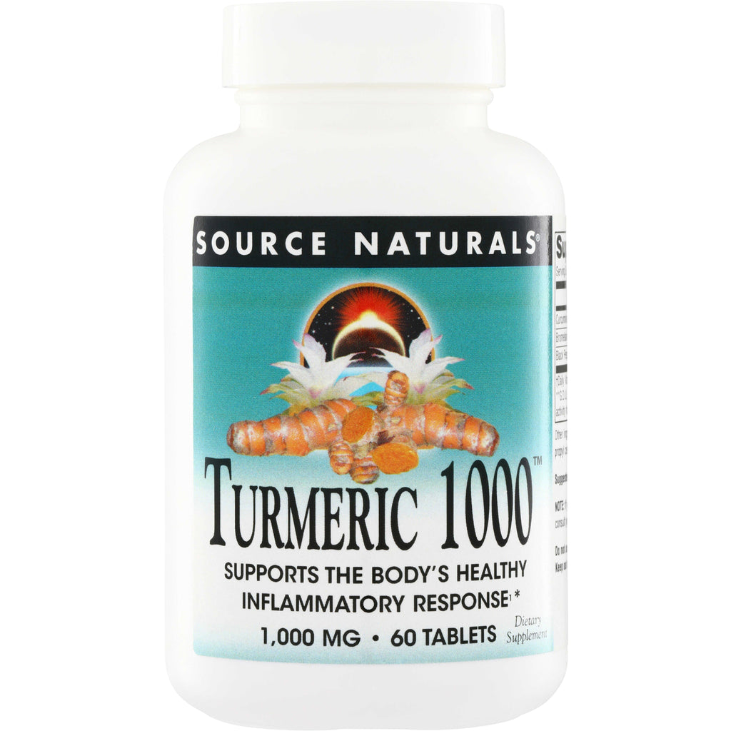 SN317 | Source Naturals Turmeric 1000 dietary supplement bottle, 1,000 mg, 60 tablets - Thumbnail