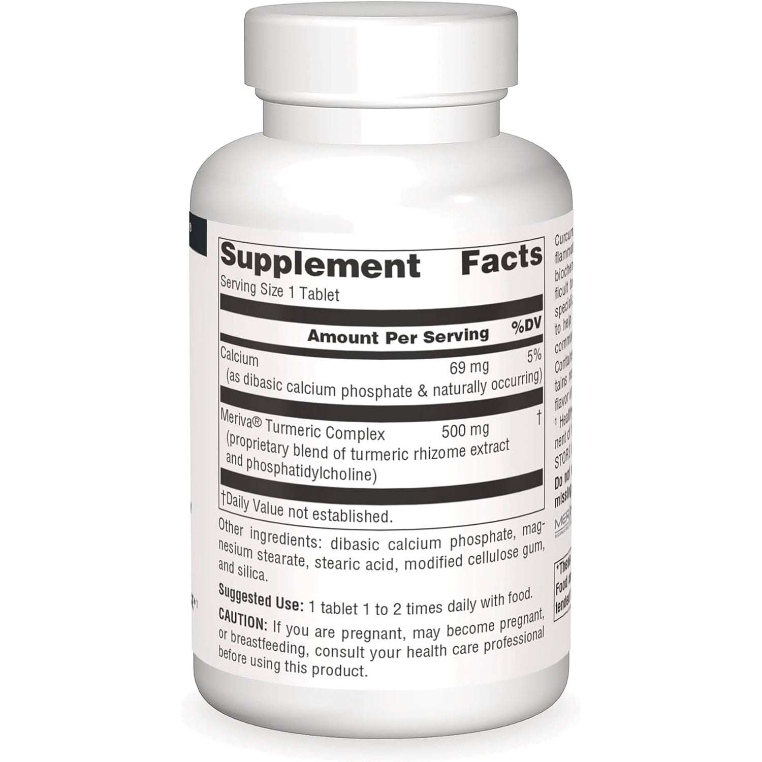 SN394 | Supplement Facts panel on supplement bottle (back label)