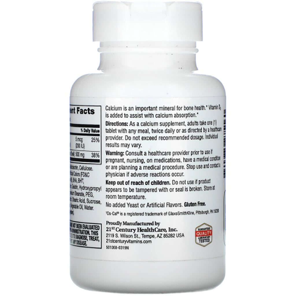 CNT258 | back label of white supplement bottle showing nutrition facts, directions, warnings, and manufacturer information - Thumbnail