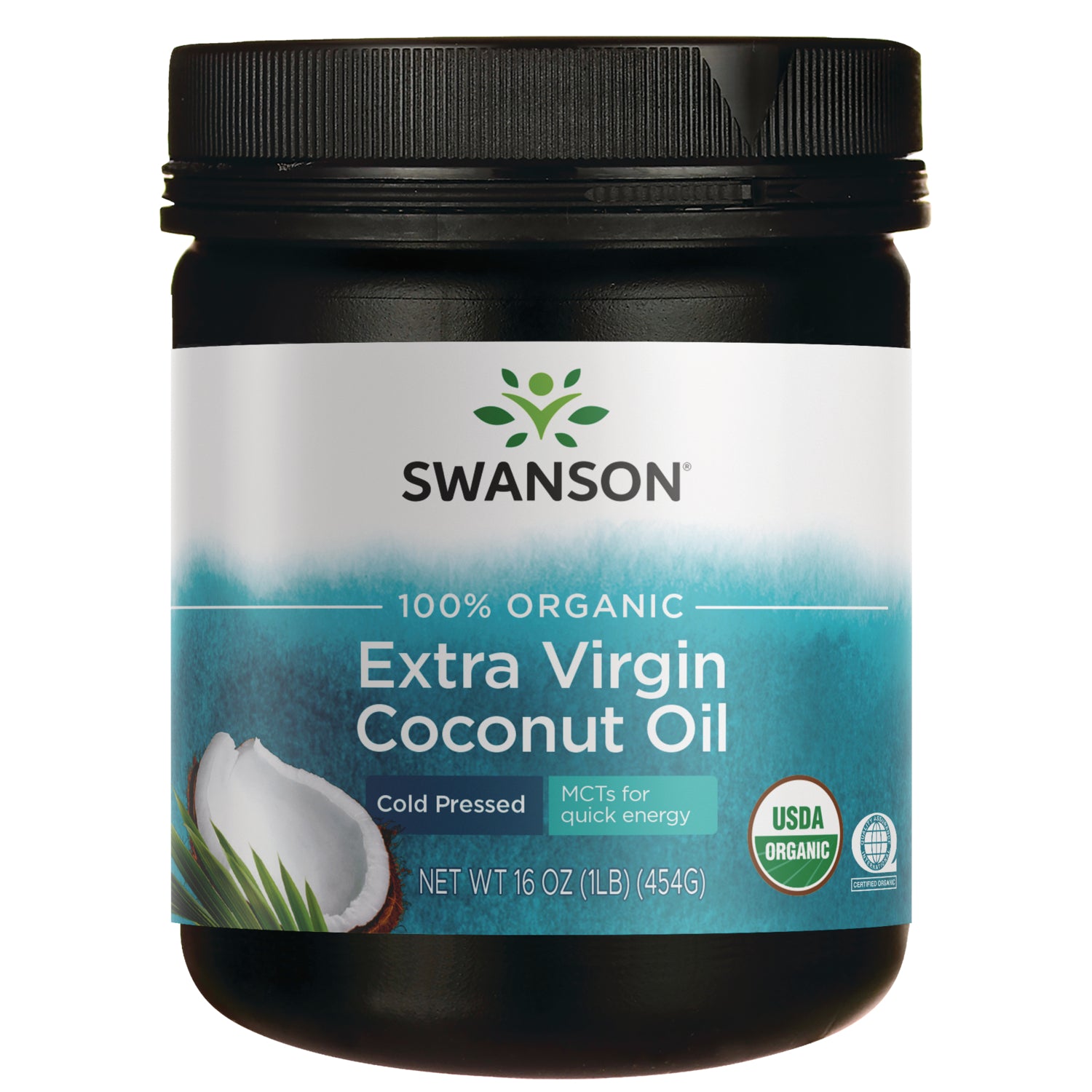 SWF035 |  SWANSON Extra Virgin Coconut Oil with teal label