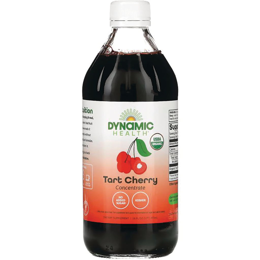 DYH022 | Dynamic Health Tart Cherry Concentrate bottle with USDA Organic label and no added sugar - Thumbnail