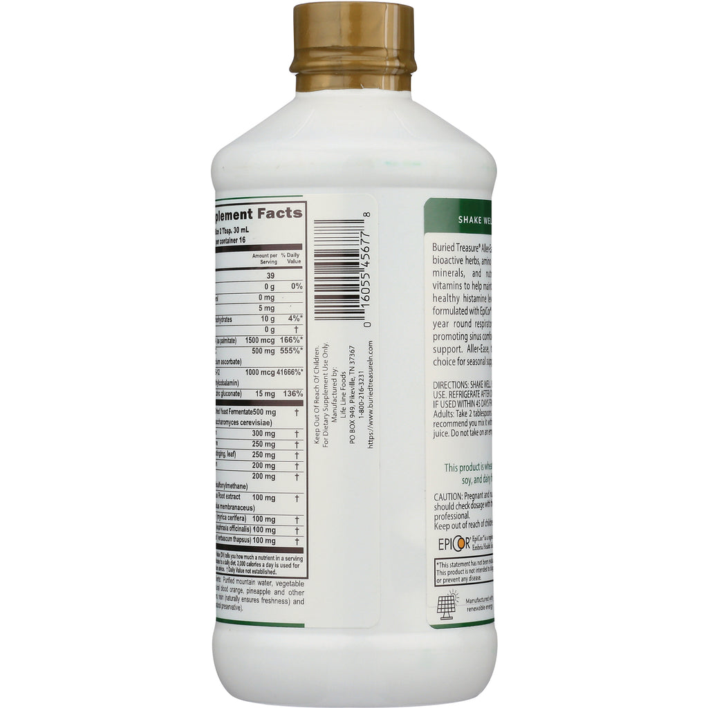 BTR013 | back label showing supplement facts panel, barcode, and directions on a white bottle - Thumbnail