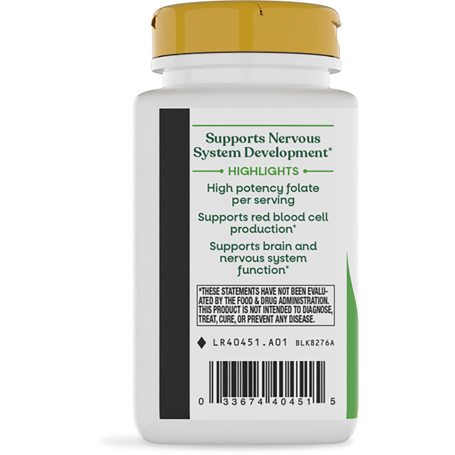 NW934 | Back label of white supplement bottle with visible text Keep out of reach of children, GLUTEN FREE statement and recycling icons