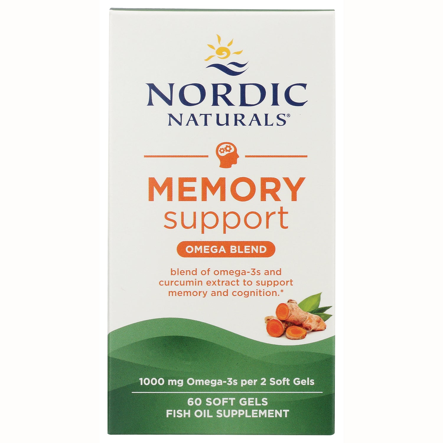 NRN083 | Nordic Naturals Memory Support Omega Blend box, 60 soft gels fish oil supplement