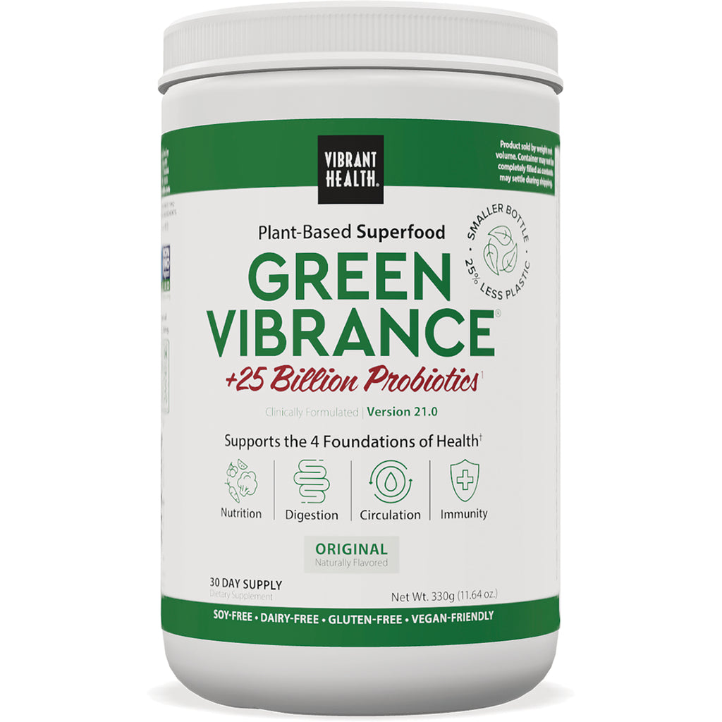 VH002 | Vibrant Health Green Vibrance plant-based superfood powder with +25 Billion Probiotics, Original, 30 day supply - Thumbnail