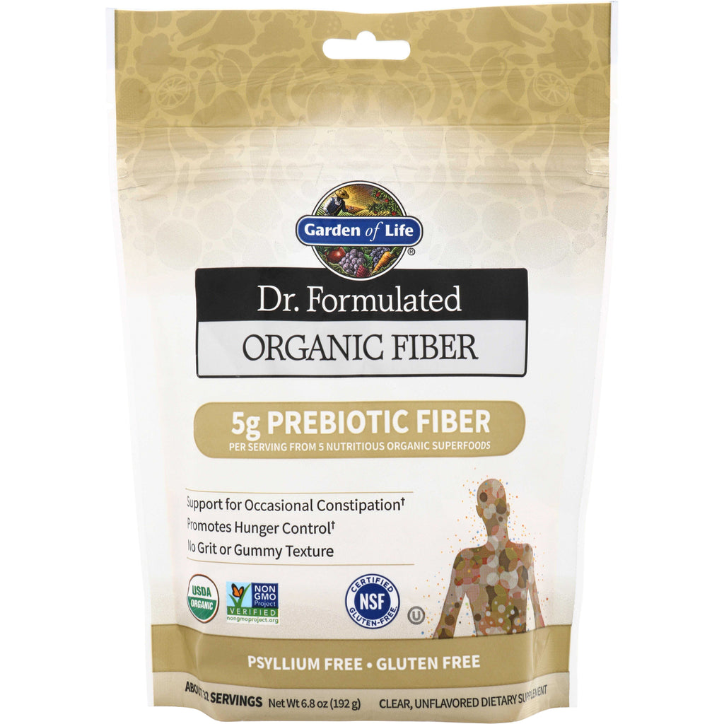 GLF211 | Garden of Life Dr. Formulated Organic Fiber, 5g prebiotic fiber, psyllium free, gluten free - Thumbnail
