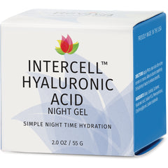 RV065 | INTERCELL Hyaluronic Acid Night Gel box front showing branding and 2.0 oz / 55 g