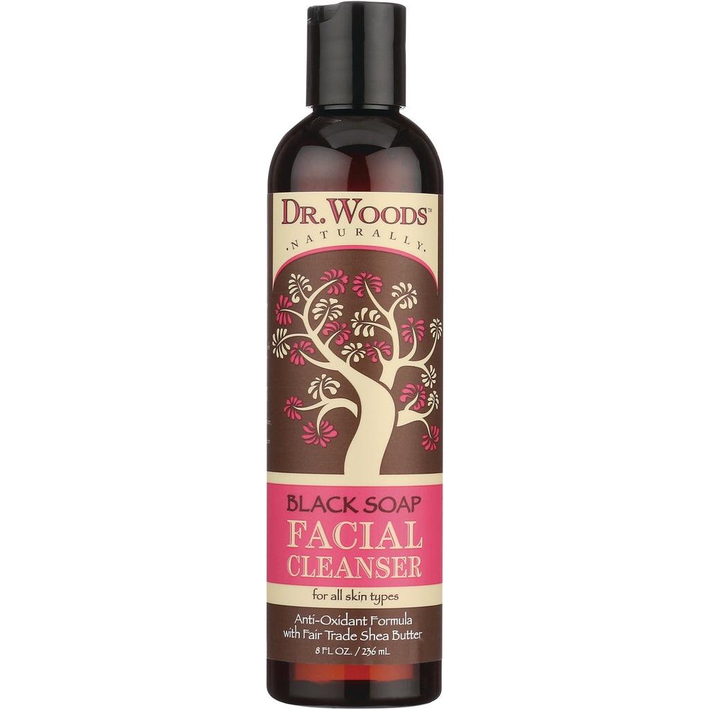 DRW010 | Dr. Woods Black Soap facial cleanser bottle with tree label, 8 fl oz - Thumbnail