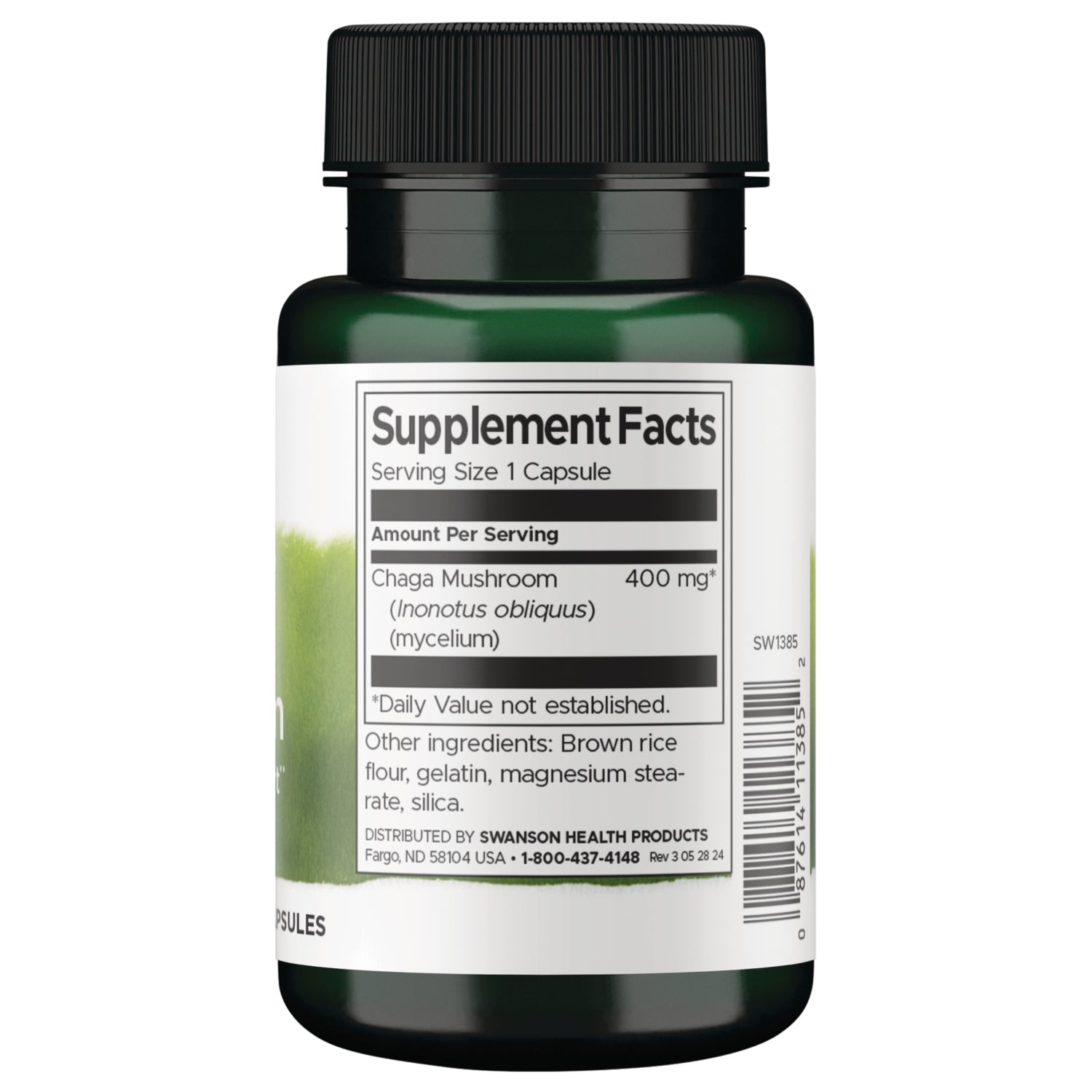 SW1385 | Back label with Supplement Facts