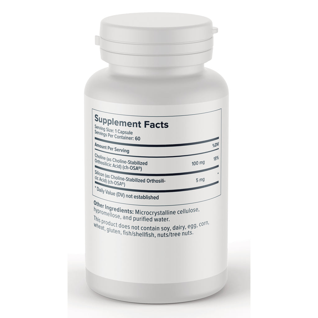 NFC214 | Back of white supplement bottle showing Supplement Facts label and other ingredients text - Thumbnail